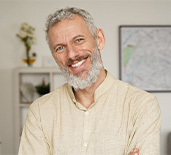Man smiling with dental implants in Rockledge